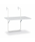 Beistelltisch Boy Balkonh&auml;ngetisch, 5cm (H), 60x40cm (BxT), rechteckig, wei&szlig; / wei&szlig;