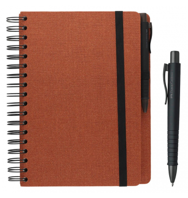 Notizbuch 201554, braun, A5, blanko, 100g, 90 Blatt / 180 Seiten