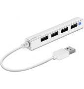 USB-Hub SNAPPY SLIM 4-fach weiß