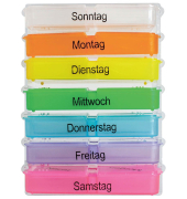 Tablettenbox Rainbow bunt
