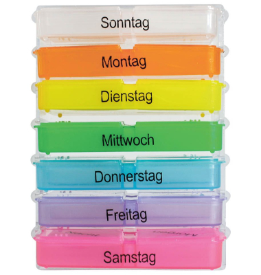 Tablettenbox Rainbow bunt