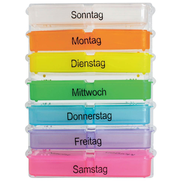 4260206629115 - Tablettenbox Rainbow bunt 4260206629115 WUNDmed 4260206629115 - Tablettenbox Rainbow bunt 4260206629115 WUNDmed