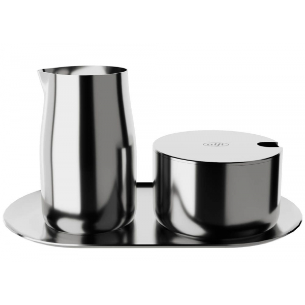 4002458523915 - Milch- und Zuckerset ALFI MILK & SUGAR Geschirr-Sets Gr 3 tlg silberfarben (stainless steel polished) inkl Tablett 4002458523915 - Milch- und Zuckerset ALFI MILK & SUGAR Geschirr-Sets Gr 3 tlg silberfarben (stainless steel polished) inkl Tablett