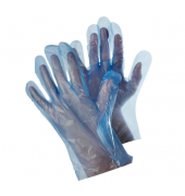 Einweghandschuhe, PE, lebensmittelecht, blau, Größe 10 / XL,