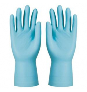 Einweghandschuhe HONEYWELL, Nitril, lebensmittelecht, blau, Größe 6 / XS,