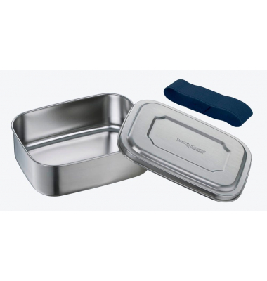 Lunchbox silber, blau 1,0 l