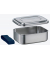 Lunchbox silber, blau 1,0 l