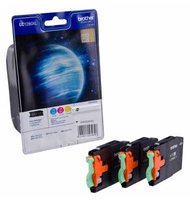 Druckerpatrone LC-1280XLRBWBPDR, Multipack, cyan, magenta, gelb