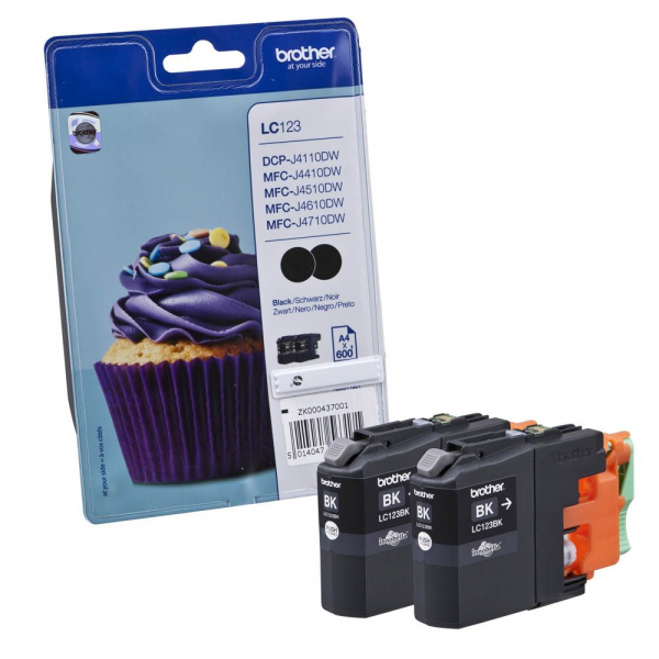 5014047563164 - LC123BK - 2er-Pack - Hohe Ergiebigkeit - Schwarz - original - Tintenpatrone 5014047563164 - LC123BK - 2er-Pack - Hohe Ergiebigkeit - Schwarz - original - Tintenpatrone