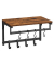 Wandgarderobe braun Holz 8 Haken 40,0 x 24,0 cm