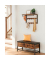 Wandgarderobe braun Holz 10 Haken 65,0 x 42,0 cm