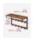 Wandgarderobe braun Holz 10 Haken 65,0 x 42,0 cm