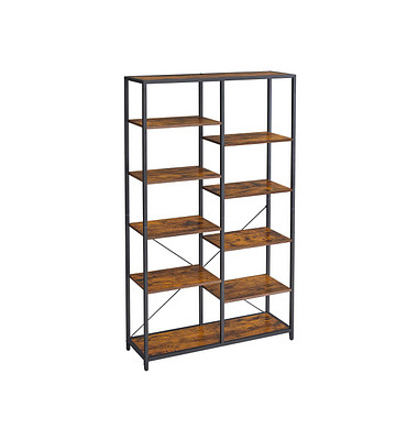 Bücherregal braun, schwarz 100,0 x 30,0 x 170,0 cm