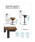 Schreibtisch, elektrisch höhenverstellbar, 72-120cm (H), 140x60cm (BxT), rechteckig, braun / schwarz