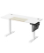 Schreibtisch, elektrisch höhenverstellbar, 72-120cm (H), 140x60cm (BxT), rechteckig, weiß / weiß