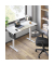 Schreibtisch, elektrisch höhenverstellbar, 72-120cm (H), 140x60cm (BxT), rechteckig, weiß / weiß