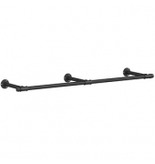 Wandgarderobe schwarz Metall 170,0 x 7,0 cm