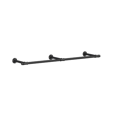 Wandgarderobe schwarz Metall 170,0 x 7,0 cm