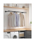 Wandgarderobe schwarz Metall 170,0 x 7,0 cm