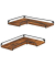 Wandregale-Set braun 29,0  40,0 x 14,0 x 4,0 cm