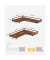 Wandregale-Set braun 29,0  40,0 x 14,0 x 4,0 cm