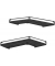 Wandregale-Set schwarz 29,0 / 40,0 x 14,0 x 4,0 cm