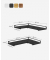Wandregale-Set schwarz 29,0 / 40,0 x 14,0 x 4,0 cm