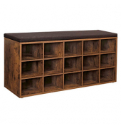 Schuhbank LHS15BX braun, schwarz Holz 105,0 cm