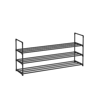 Schuhregal schwarz 116,0 x 30,0 x 55,0 cm