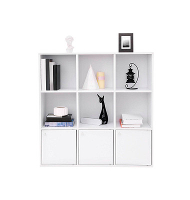 Regalschrank, LBC33WT weiß 97,5 x 29,0 x 97,5 cm