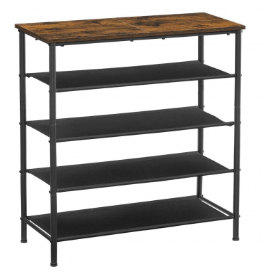 Schuhregal braun, schwarz 75,0 x 30,0 x 91,0 cm