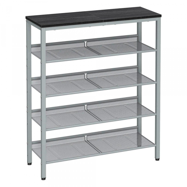 0194343046457 - Songmics - vasagle Schuhregal 5-stöckiger Schuhschrank offen Schuhablage 28 x 75 x 93 cm große Oberfläche für Taschen für Eingangsbereich Flur 0194343046457 - Songmics - vasagle Schuhregal 5-stöckiger Schuhschrank offen Schuhablage 28 x 75 x 93 cm große Oberfläche für Taschen für Eingangsbereich Flur