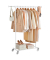 Rollgarderobe weiß Metall 92,0 - 132,0 x 160,0 cm