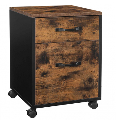 Rollcontainer braun, schwarz 2 Auszüge 41,0 x 40,0 x 55,0 cm