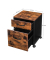 Rollcontainer braun, schwarz 2 Auszüge 41,0 x 40,0 x 55,0 cm
