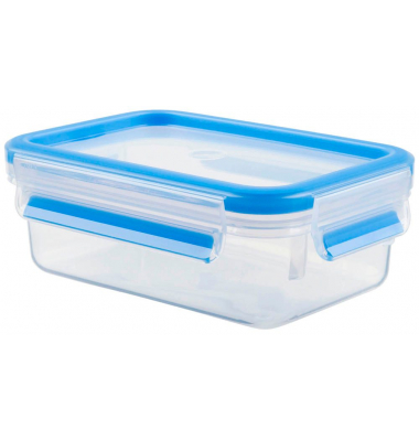 Frischhaltedose CLIP & CLOSE 5,8 cm hoch transparent, blau 0,55 l