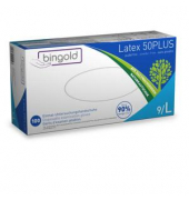 Einweghandschuhe Latex 50Plus, Latex, lebensmittelecht, blau, Gr&ouml;&szlig;e 9 / L,