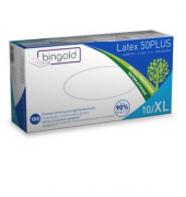 Einweghandschuhe Latex 50Plus, Latex, lebensmittelecht, blau, Gr&ouml;&szlig;e XL,