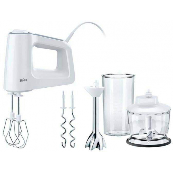 8021098773265 - MultiMix 3 HM3137WH Handmixer weiß 500 W 8021098773265 Braun 8021098773265 - MultiMix 3 HM3137WH Handmixer weiß 500 W 8021098773265 Braun
