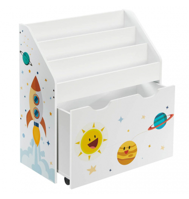 Kinderregal weiß 62,5 x 29,5 x 70,0 cm
