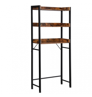Waschmaschinenregal braun, schwarz 63,0 x 165,0 x 24,8 cm