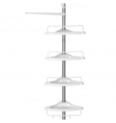 Teleskop-Duschregal BCB02SW weiß 25,0 x 35,0 x 85,0 - 300,5 cm