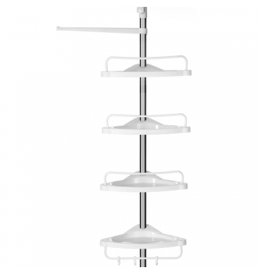 Teleskop-Duschregal BCB02SW weiß 25,0 x 35,0 x 85,0 - 300,5 cm