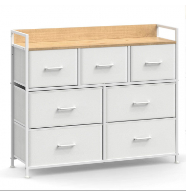 Kommode, LTS523W57 creme-weiß 98,0 x 28,5 x 85,0 cm