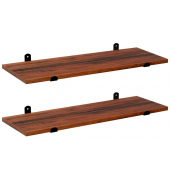 Wandregale-Set braun, schwarz 60,0 x 20,0 x 7,0 cm