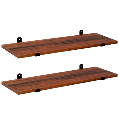 Wandregale-Set braun, schwarz 60,0 x 20,0 x 7,0 cm