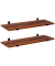 Wandregale-Set braun, schwarz 60,0 x 20,0 x 7,0 cm