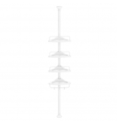 Teleskop-Duschregal BCB001A weiß 25,0 x 35,0 x 85,0 - 300,5 cm