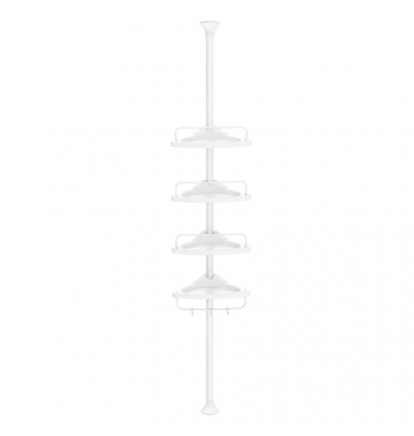 Teleskop-Duschregal BCB001A weiß 25,0 x 35,0 x 85,0 - 300,5 cm