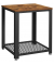 Beistelltisch LET41XV1, 50cm (H), 40x40cm (BxT), rechteckig, braun / schwarz